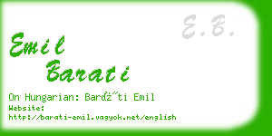 emil barati business card